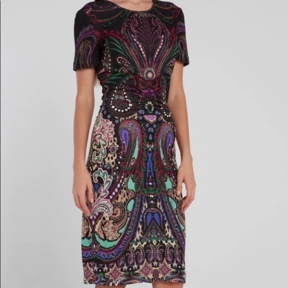 ROBERTO CAVALLI l Paisley Print Crewneck Dress - Picture 2 of 15